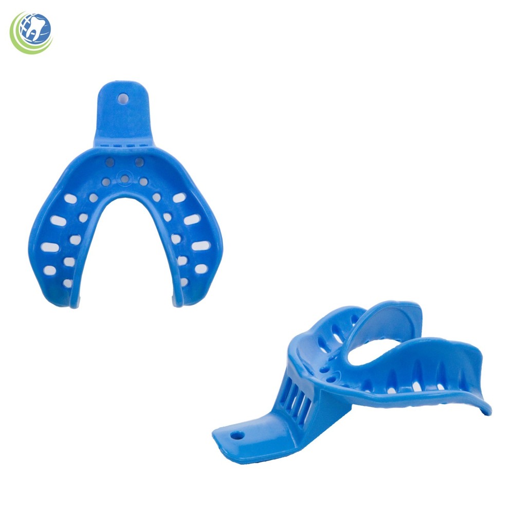 Dental Plastic Edentulous Disposable Impression Trays Autoclavable Lower Medium
