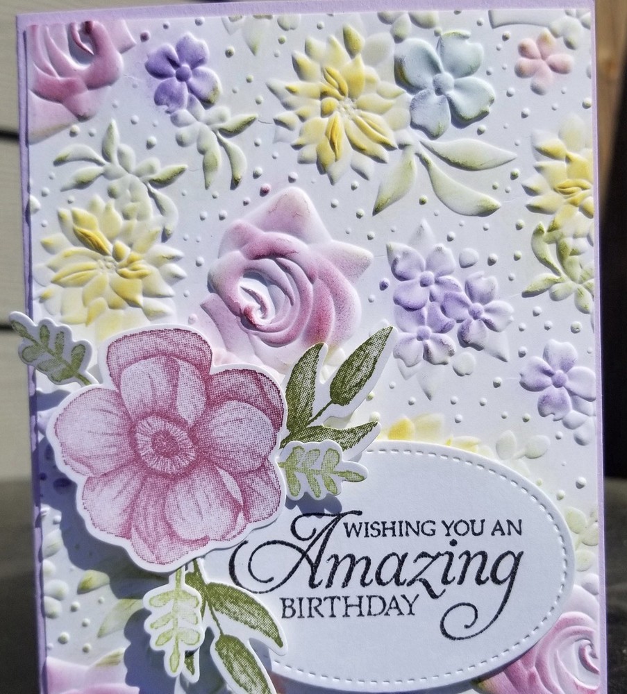 Stampin Up! Country Floral Textured Embossing Folder (folder only)