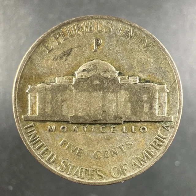 1943-P Silver War Nickel Bold Design