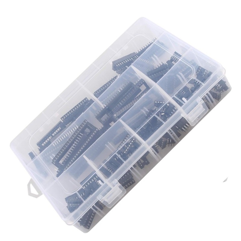Comprehensive Set of 122 DIP IC Socket 2.54mm Pitches for Electronics Component