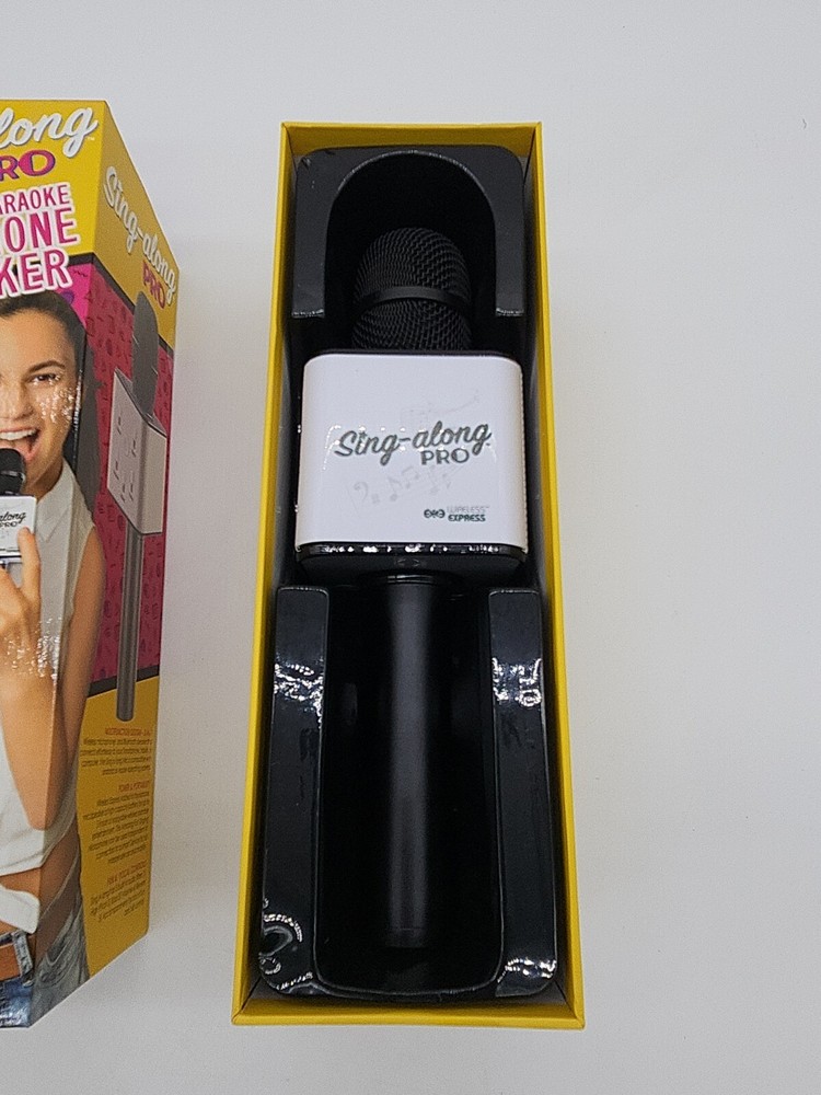 Sing-along Pro Bluetooth Microphone - Wireless Karaoke Microphone - Black