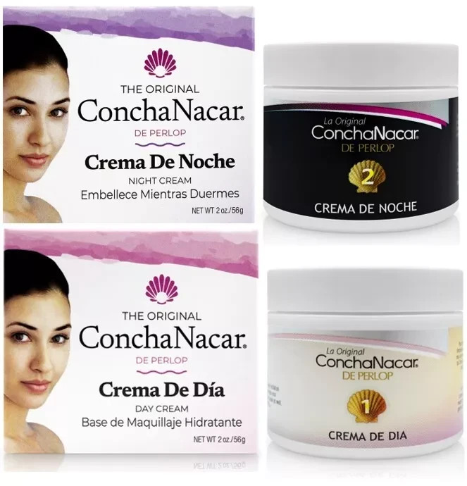 2 PACK - CONCHA NACAR CREAM -  1 DAY CREAM + 1 NIGHT CREAM - 2FL (56g)