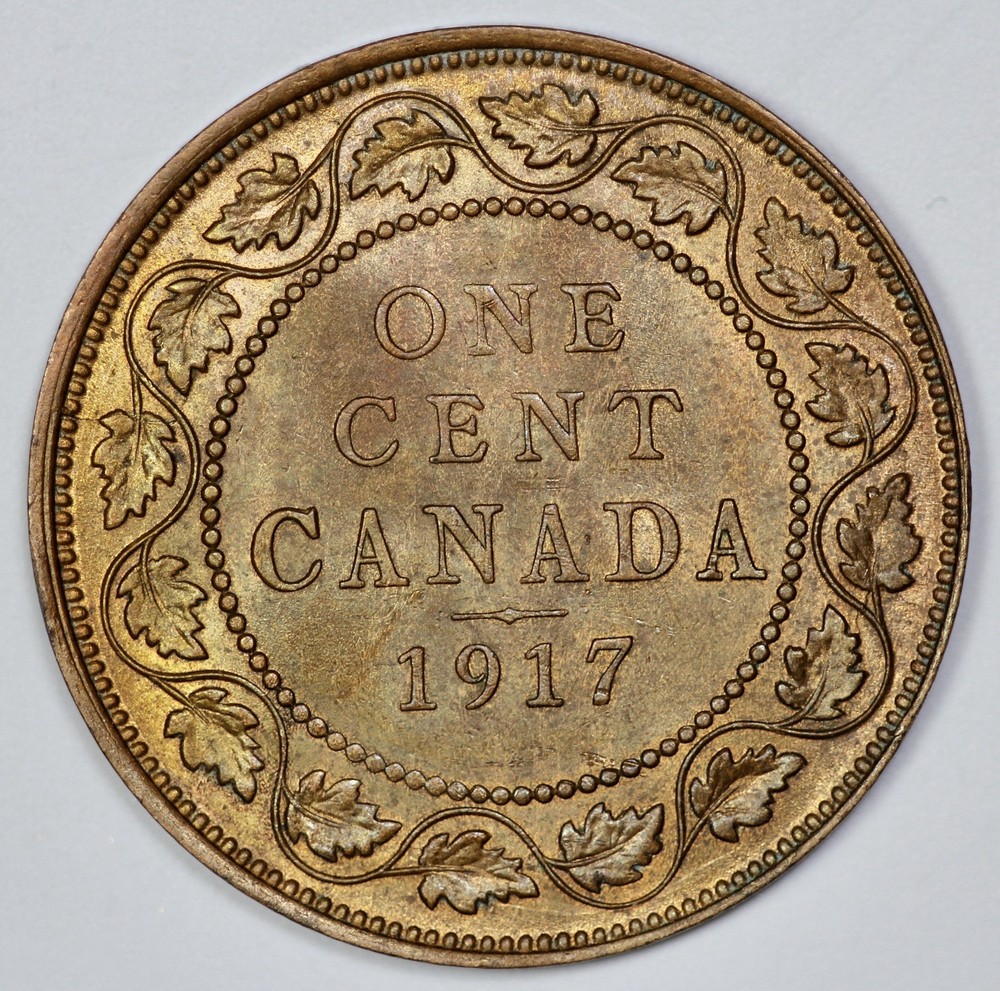 1917 Canada 1c Large Cent UNC