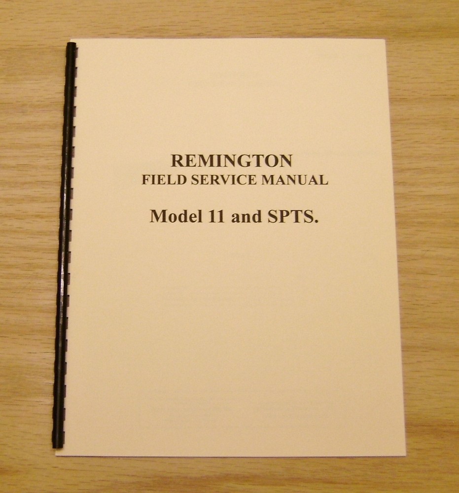 Remington Model 11 & SPTS. Gunsmith Manual - #34