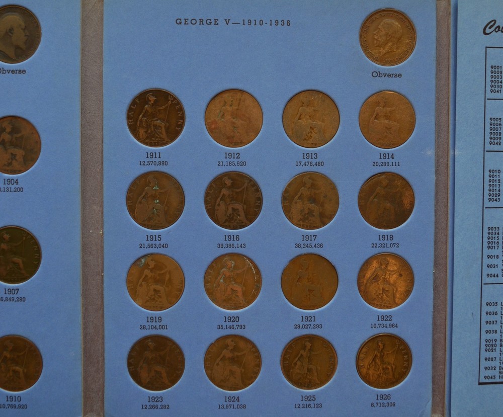 Whitman Collection Half Pennies 1902 to 1936 Complete Folder