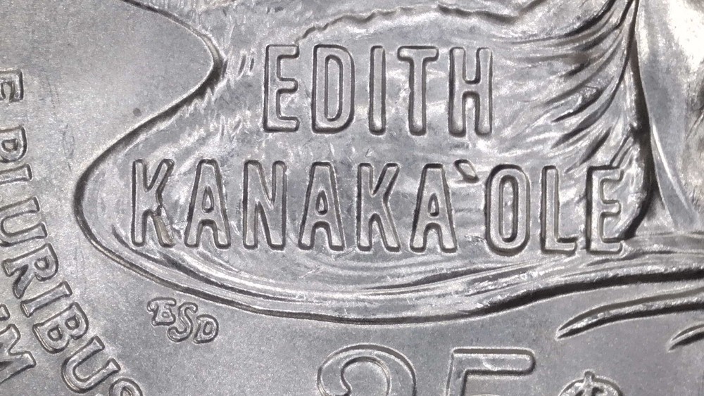 2019 P Edith Kanaka 'Ole Quarter Die Break Chip Mountain. Errors. #182