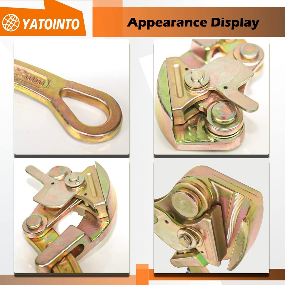 Cable Grip Steel Wire Puller 2 Ton, Cable Puller Tool for 4-22 mm Wire Rope