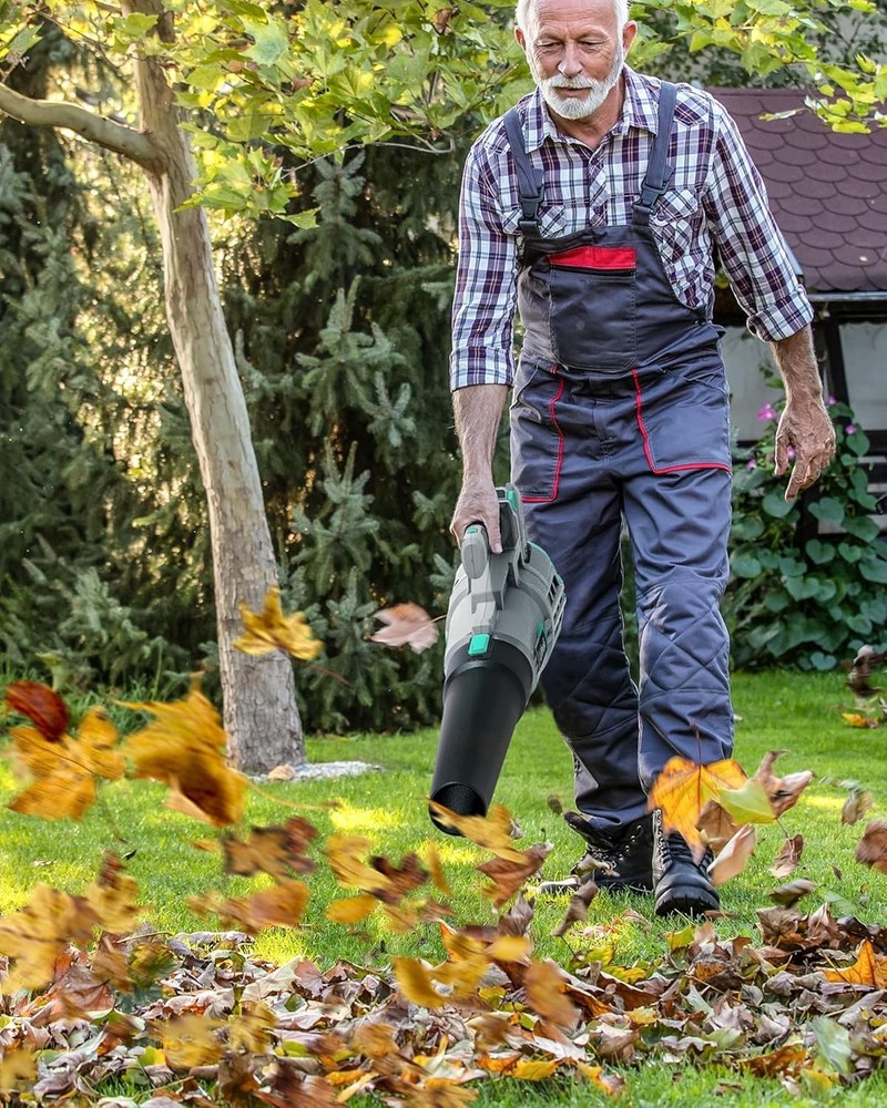 20V Cordless Leaf Blower 350 CFM 85 MPH Variable Speeds Electric Leaf Blower