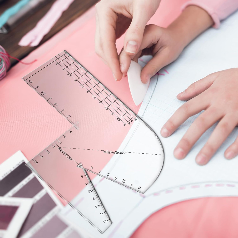 2 Pack Boxed Bag Making Template Acrylic Template Patchwork Ruler Sewing Tools S