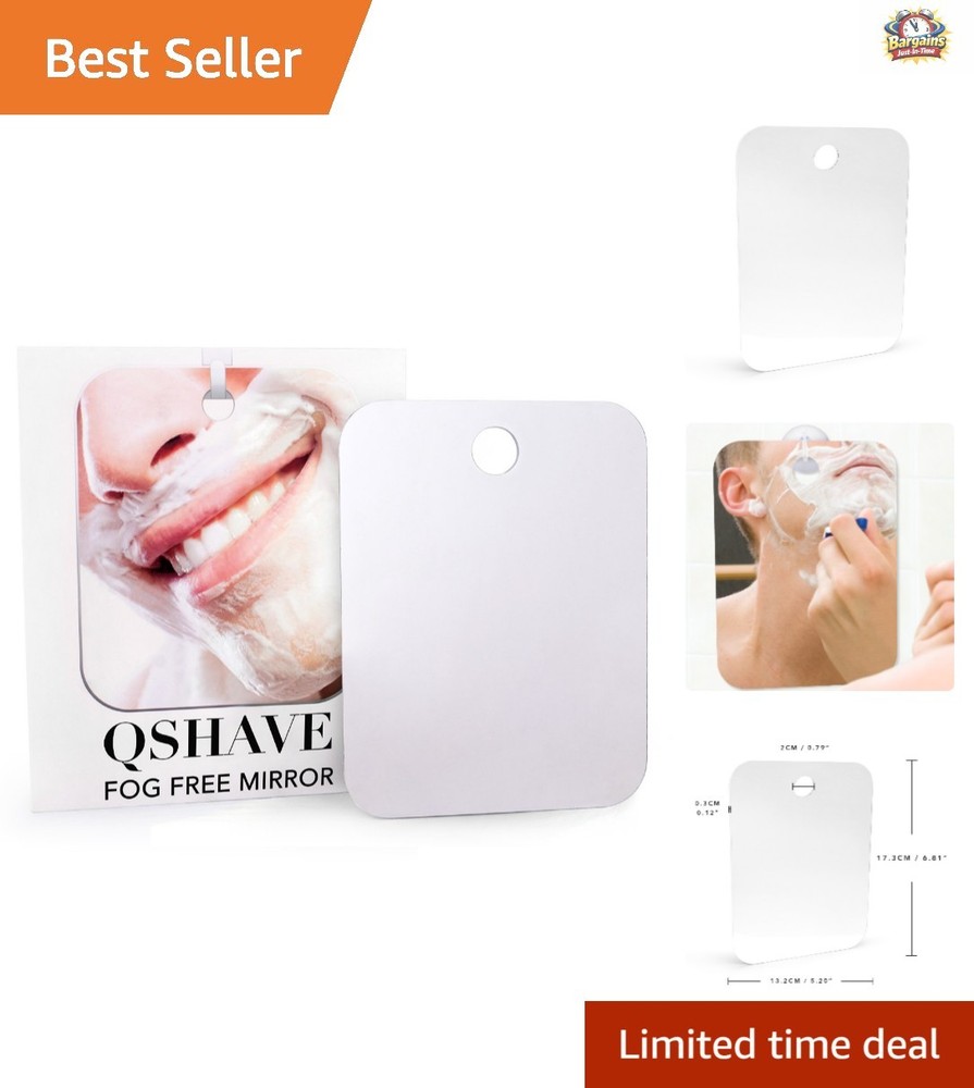 Fogless Shower Mirror with Versatile Hook Options - Perfect for Shaving