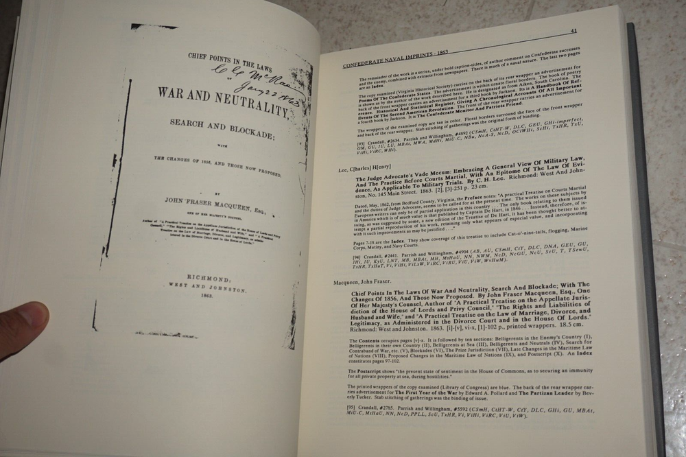 CONFEDERATE STATES NAVY RESEARCH GUIDE - ONLY 475 PRINTED FIRST EDITION