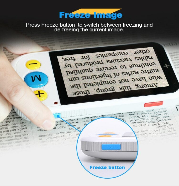 4.3 Inch Handheld Electronic Magnifying Glass Visual Aid Low Vision HD Magnifier