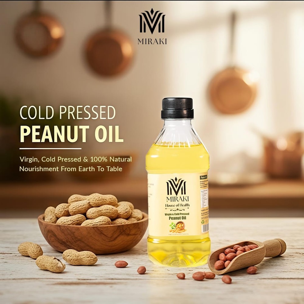 Organic Pure Peanut Oil - Cold Pressed Virgin