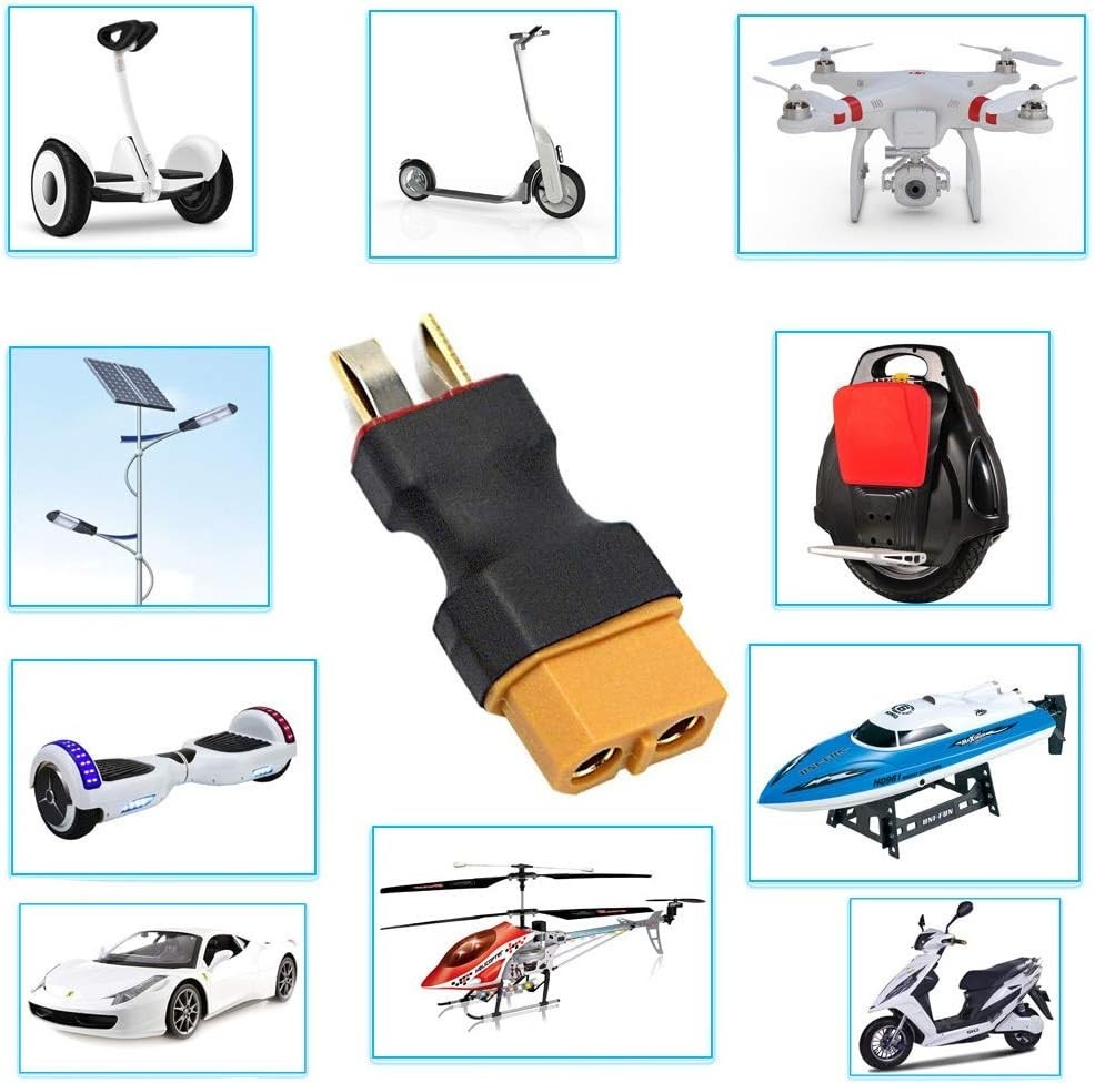 Efficient 2 Pairs XT60 T Plug Adapter Kit for Enhanced RC Battery Connections