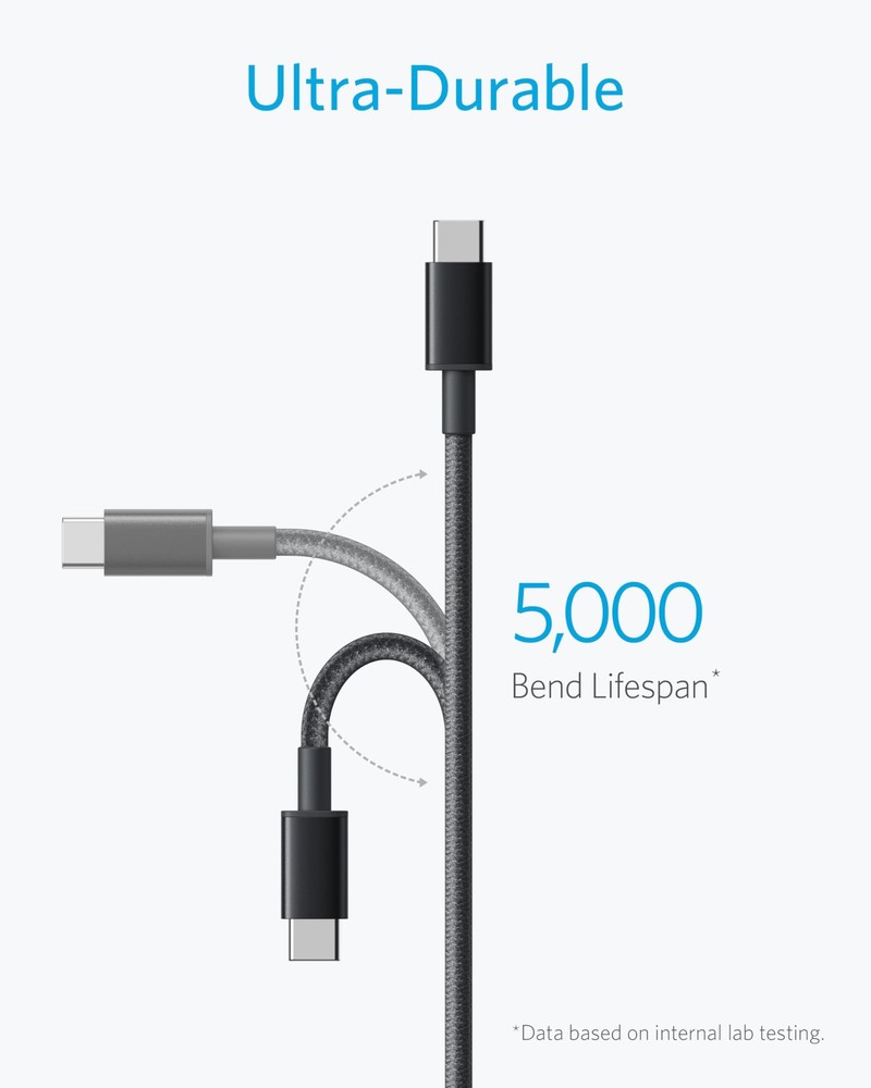 Anker Cable [5 Pack, 6FT], USB A to C for iPhone 17 6ft, Black