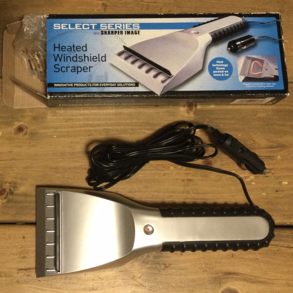 Vintage The Sharper Image Select Series Heated Windshield Scraper In Box Tested