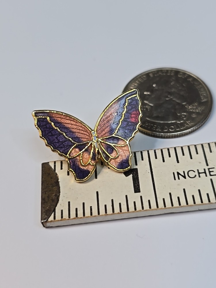 Butterfly Purple & Pink Lapel Pin