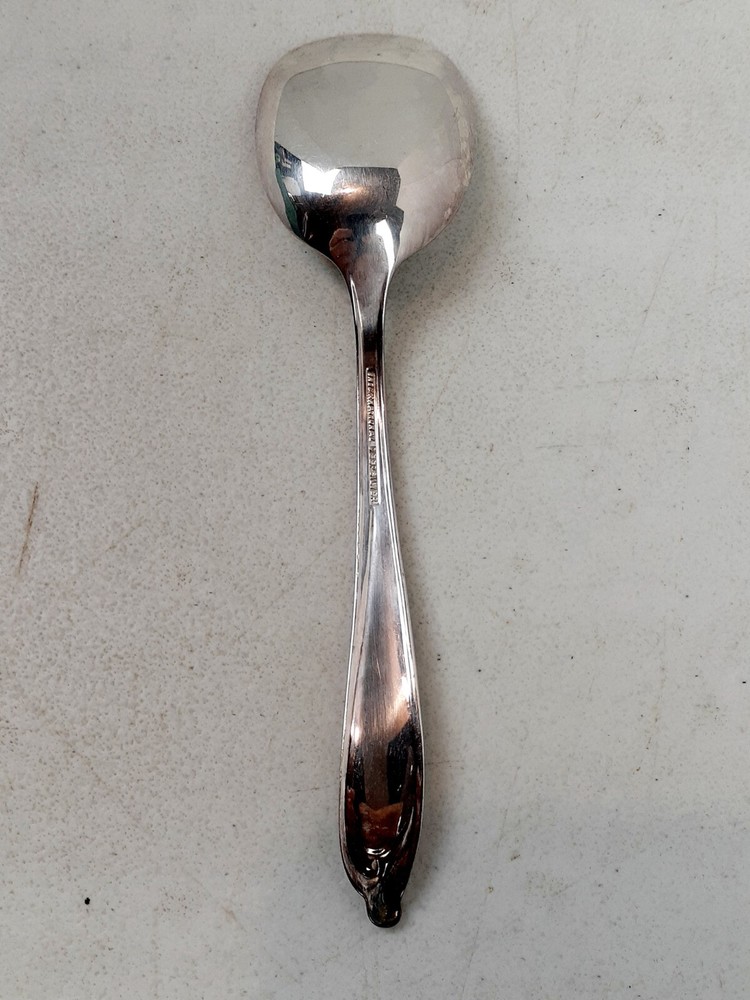 International Deep Silver HAPPY ANNIVERSARY Pattern Bowl & Spoon Party Set *READ