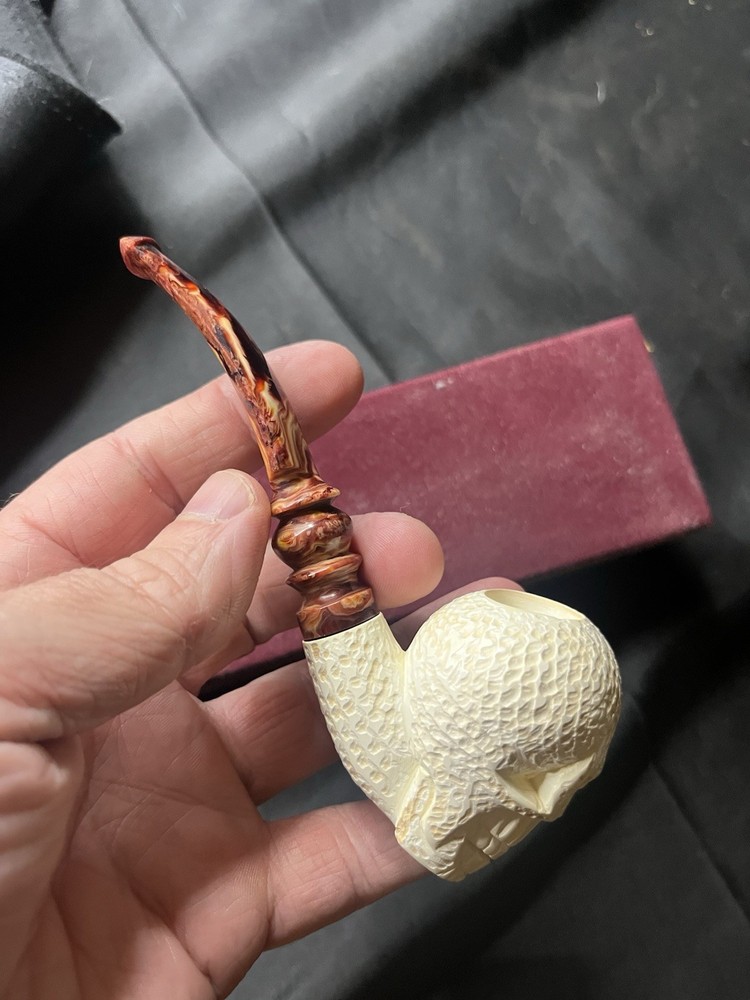 VINTAGE MEERSCHAUM SKULL PIPE #3