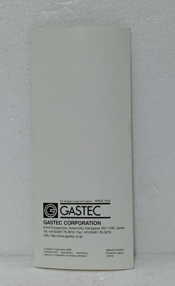 GASTEC GV-100 GAS SAMPLING PUMP KIT