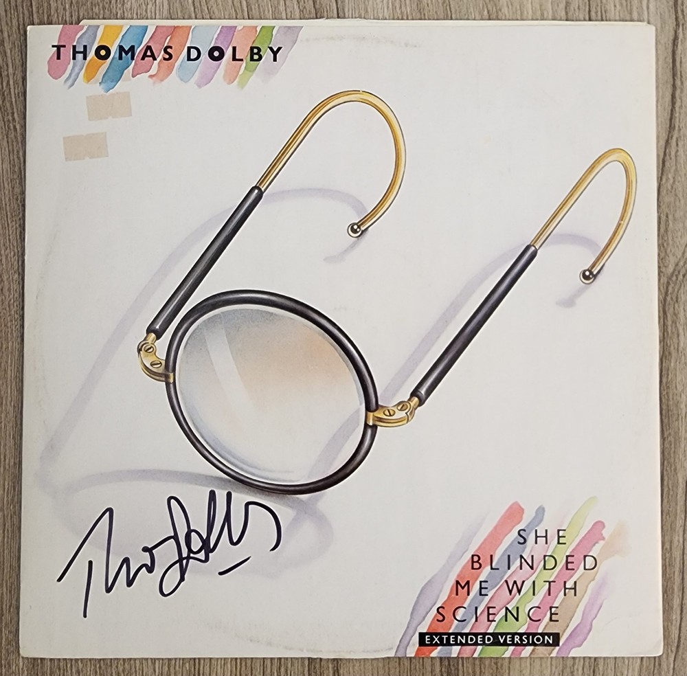 Thomas Dolby Signed She Blinded Me With Science 12" Single Vinyl Record RAD