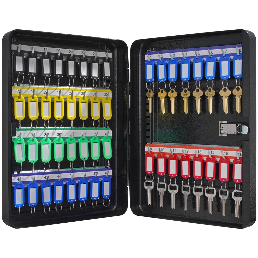 VEVOR 48-Key Cabinet Key Safe with Combination Lock & Keys Adjustable Racks