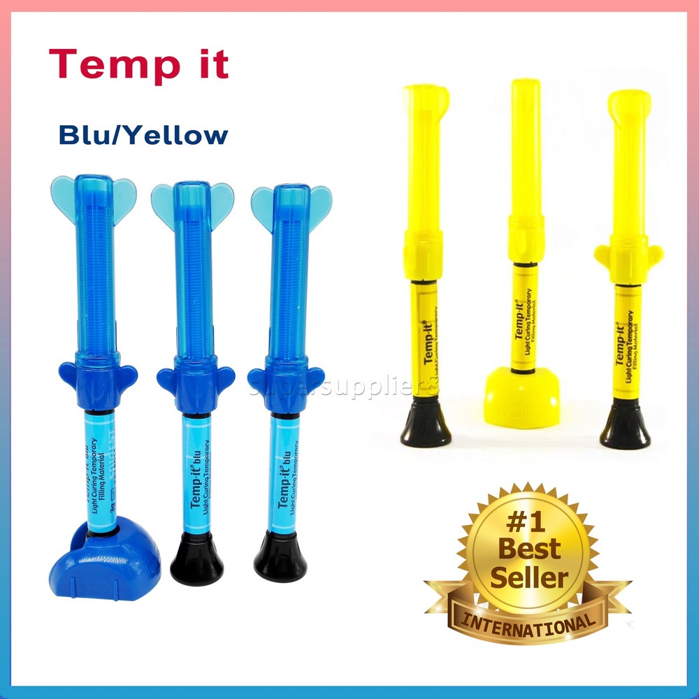 Dental SPIDENT Temp it Blu Light-Curing Temporary Filling Material 3Pcs/Package