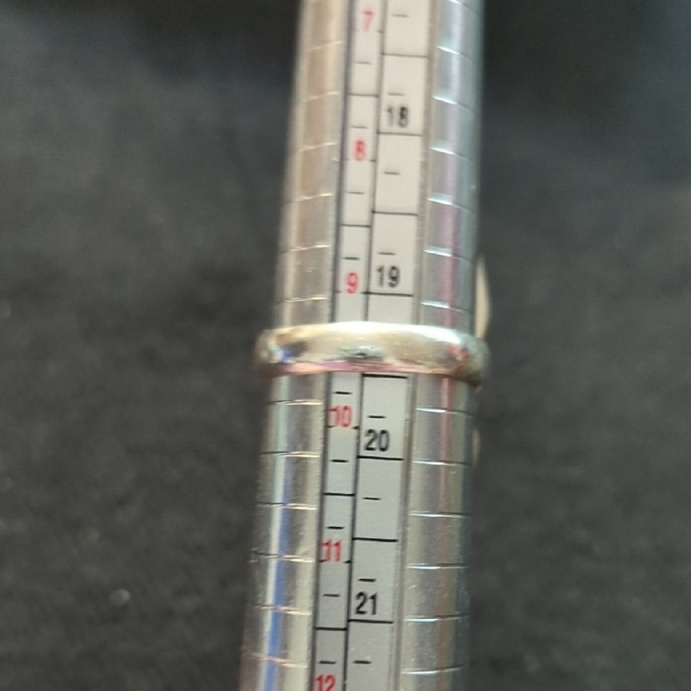 Silver Plated Pink Peach Cobra Jasper Gemstone Rectangular Statement Ring - 9.5