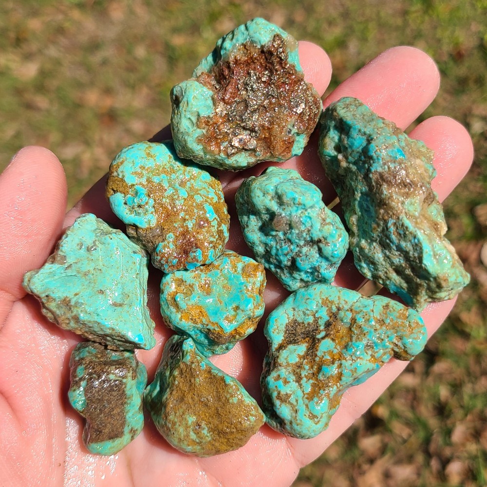STABILIZED CAMPITOS TURQUOISE ROUGH MEXICO 126.0 GRAMS