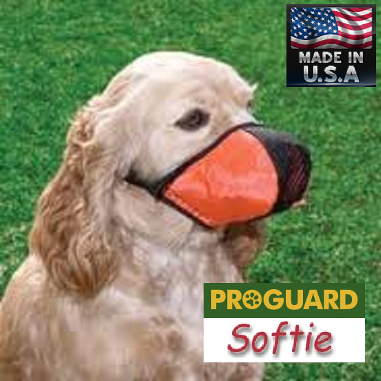 SOFTIE MEDIUM DOG NO BITE MUZZLE Mesh EZ Quick-Fit Adjustable Safer Comfortable