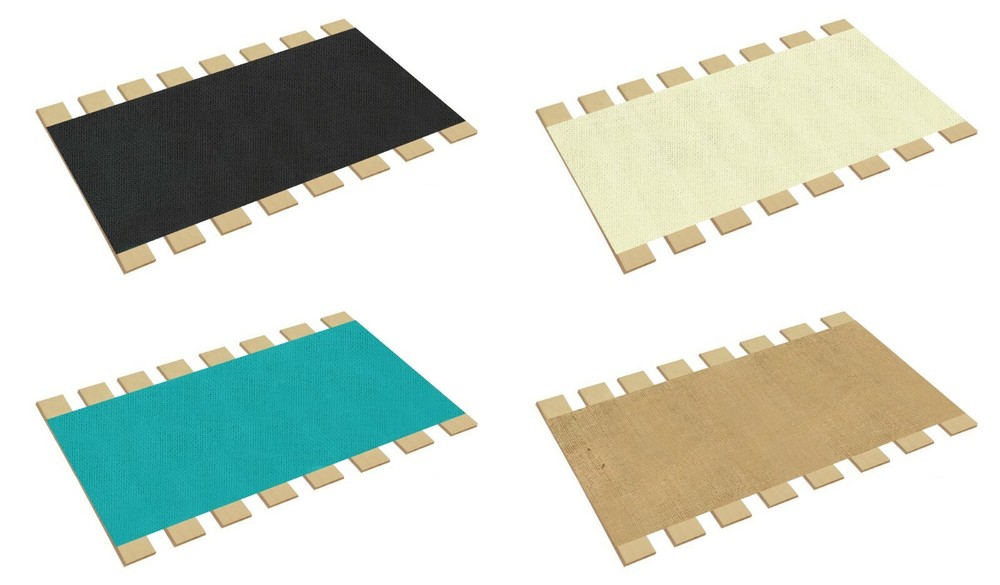 Bed Slats Full Size with Burlap Custom Width Platform Mattress Support Boards