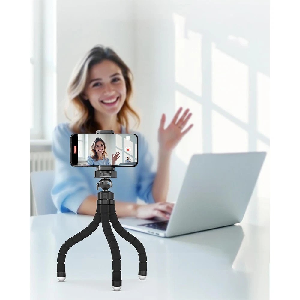 Tripod Stand w/ Phone Holder Mini Octopus Small Adjustable Mount iPhone Samsung
