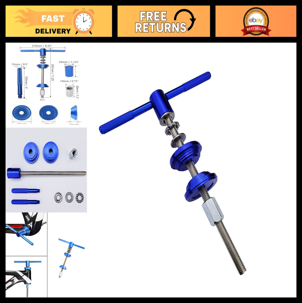 Bicycle Headset & Bottom Bracket Tool Set - Installation & Removal Bearing Press