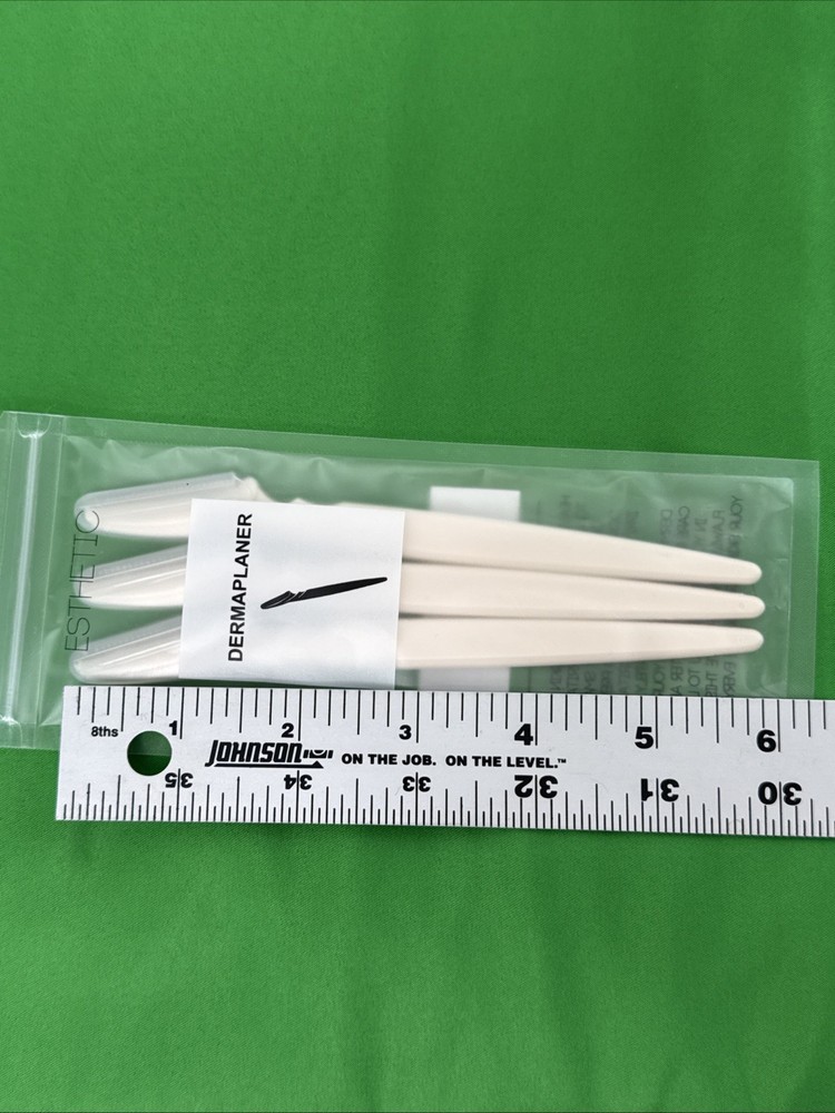 3 PC Esthetic Toki Dermaplaner White Plastic Razor