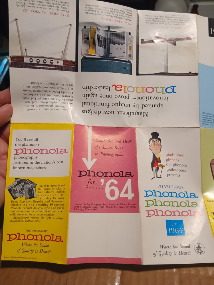 1964 Phonola Console Advertising Brochure