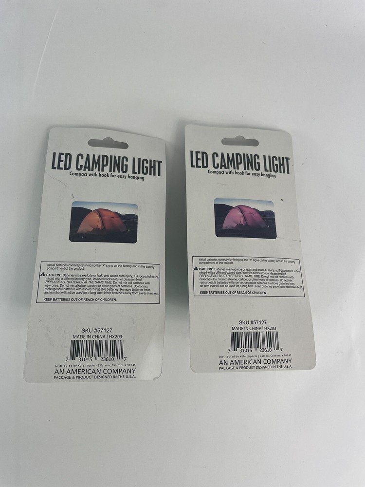 Set of 2 LED Hanging Camping Lights