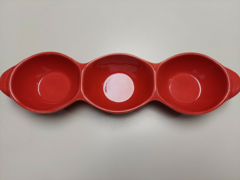 TRIO DIPS DISH BY HOME RED COLOR