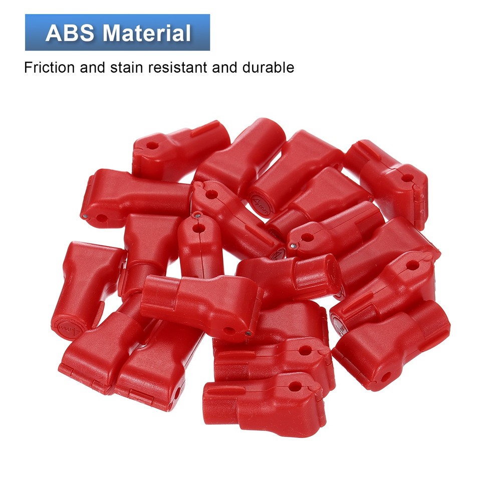 100pcs Peg Hook Locks 4mm Pegboard Display Hook Stop Locks to Secure Cargo Red
