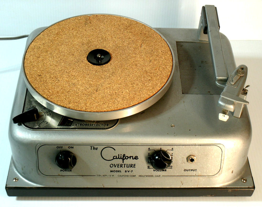 Vintage Turntable Califone Overture Phonograph Model 8V-7