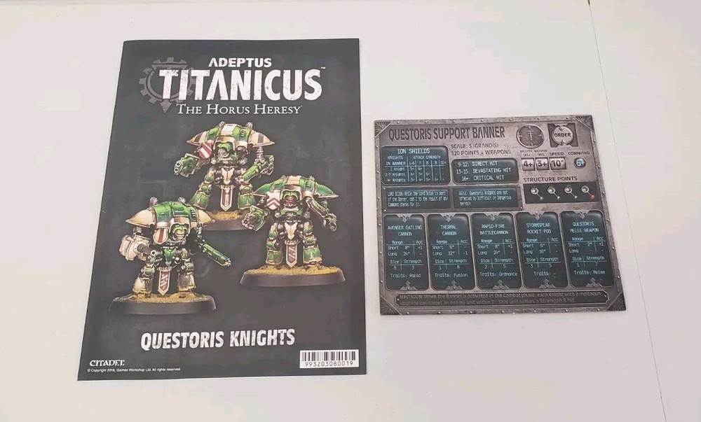 Adeptus Titanicus Questoris Support Banner Command Terminals & Knights Booklet