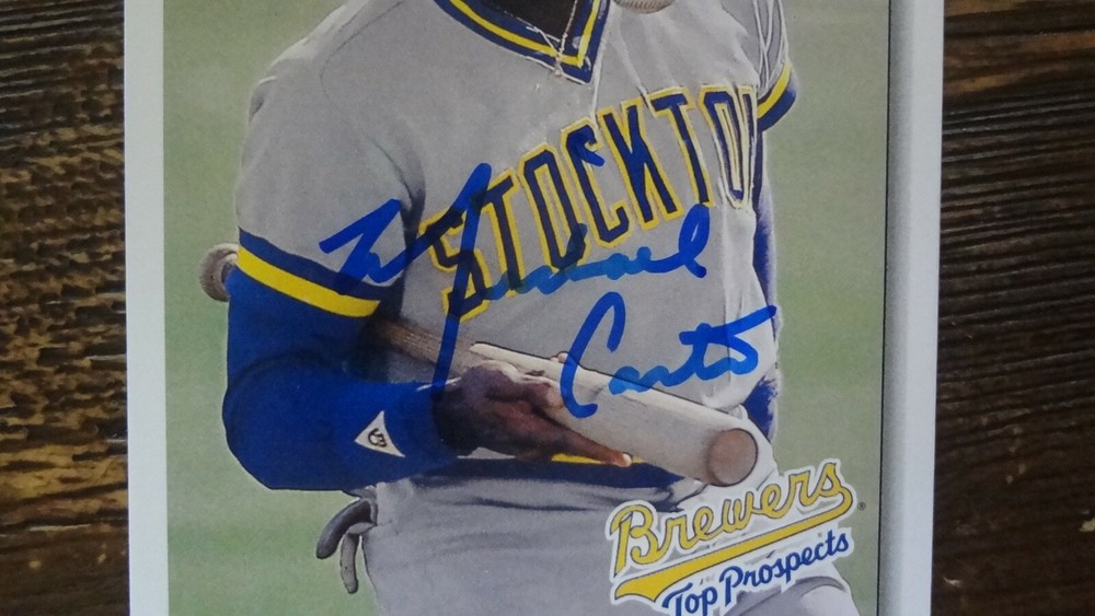 1992 UPPER DECK TOP RPOSPECTS MICHAEL CARTER   AUTORGAPHED BASEBALL CARD