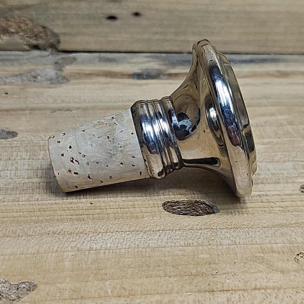 Vintage Silver Plated Wine Cork W "B" Initial A892
