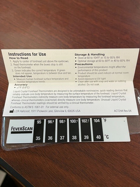 Feverscan reusable forehead thermometer (25pcs)