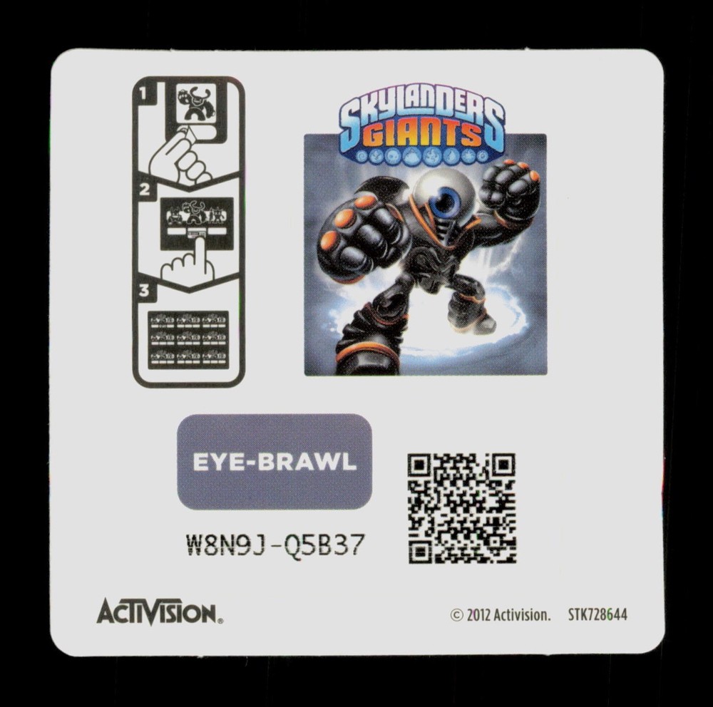 Eye-Brawl Skylanders Giants 2012 Activision Sticker