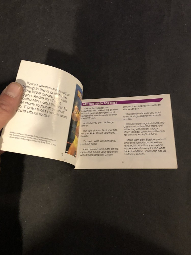 wwf wrestlemania Nes Manual