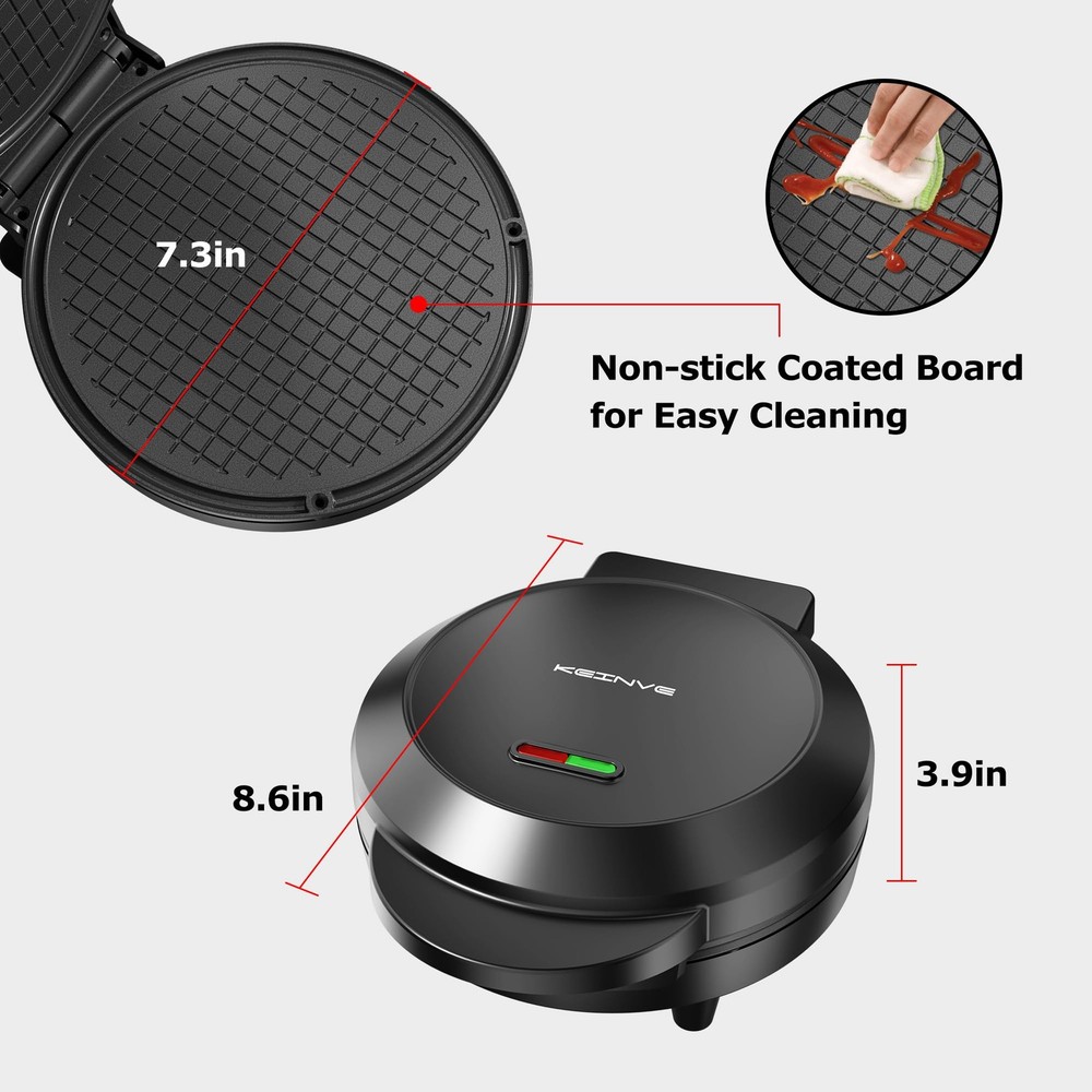 Waffle Cone Maker, 750W Thin Waffle Maker (Ice Cream Cone) with Shaper Roller...
