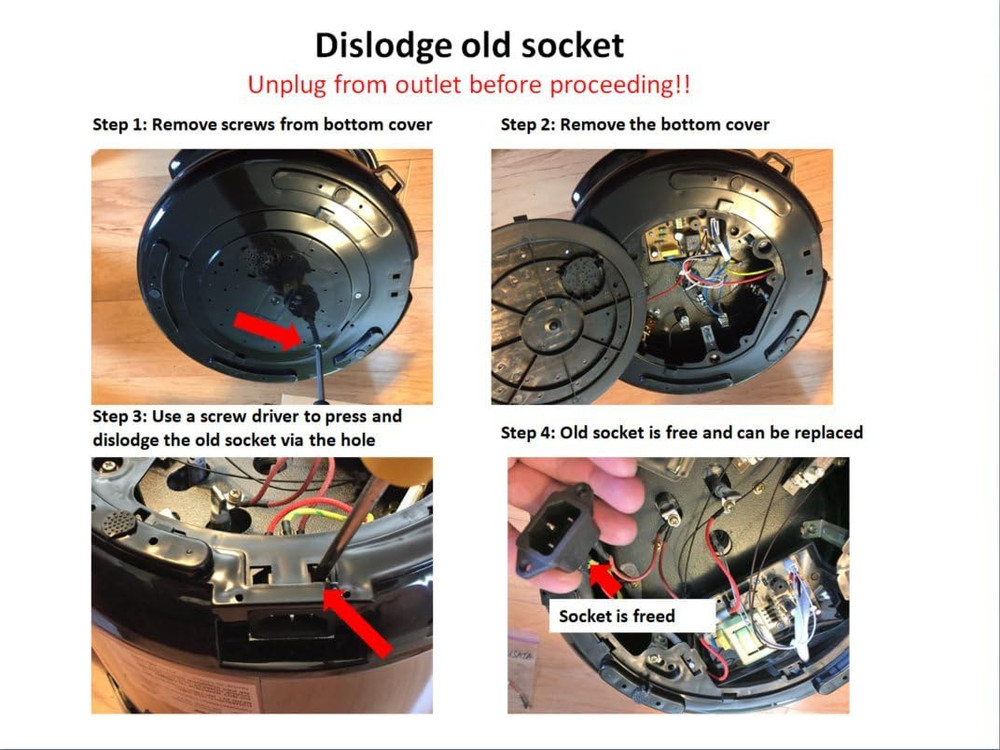 Replacement Power Socket Compatible with Power Cooker XL.