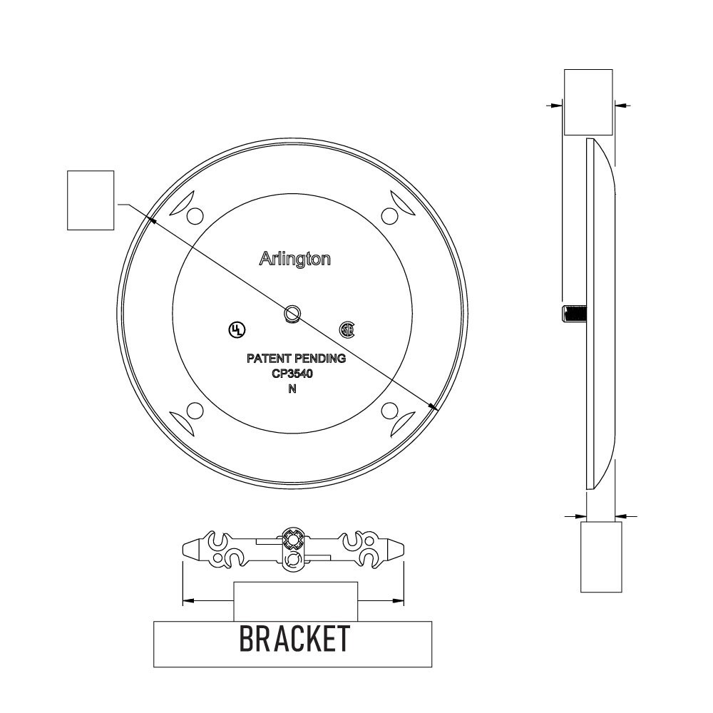 *OPEN BOX* Arlington® CP3540 Ceiling Box Cover