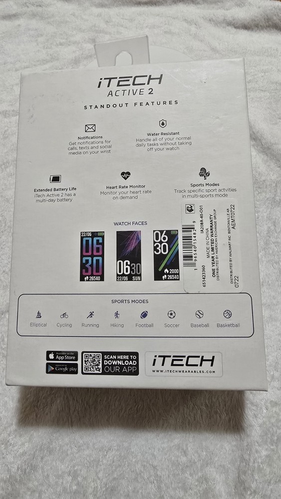 Itech Active 2 Fitness Tracker with 3 Exercise Resistance Bands