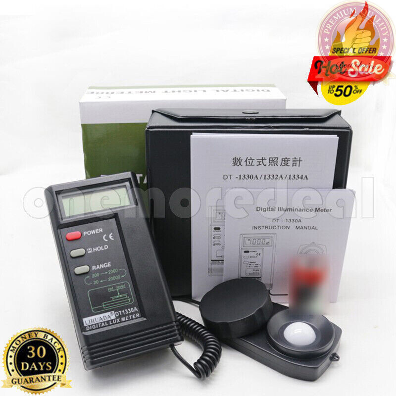 20000Lux Digital LUX Light Meter High-Precision  With Reading Holding Function